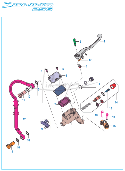 This is an image of Front Master Cylinder - Dominar 250