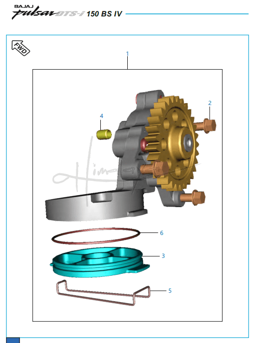 This is an image of Oil Pump Assembly - Pulsar 150 Neon