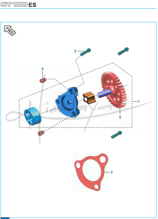This is an image of Oil Pump - Boxer CT 100 Alloy