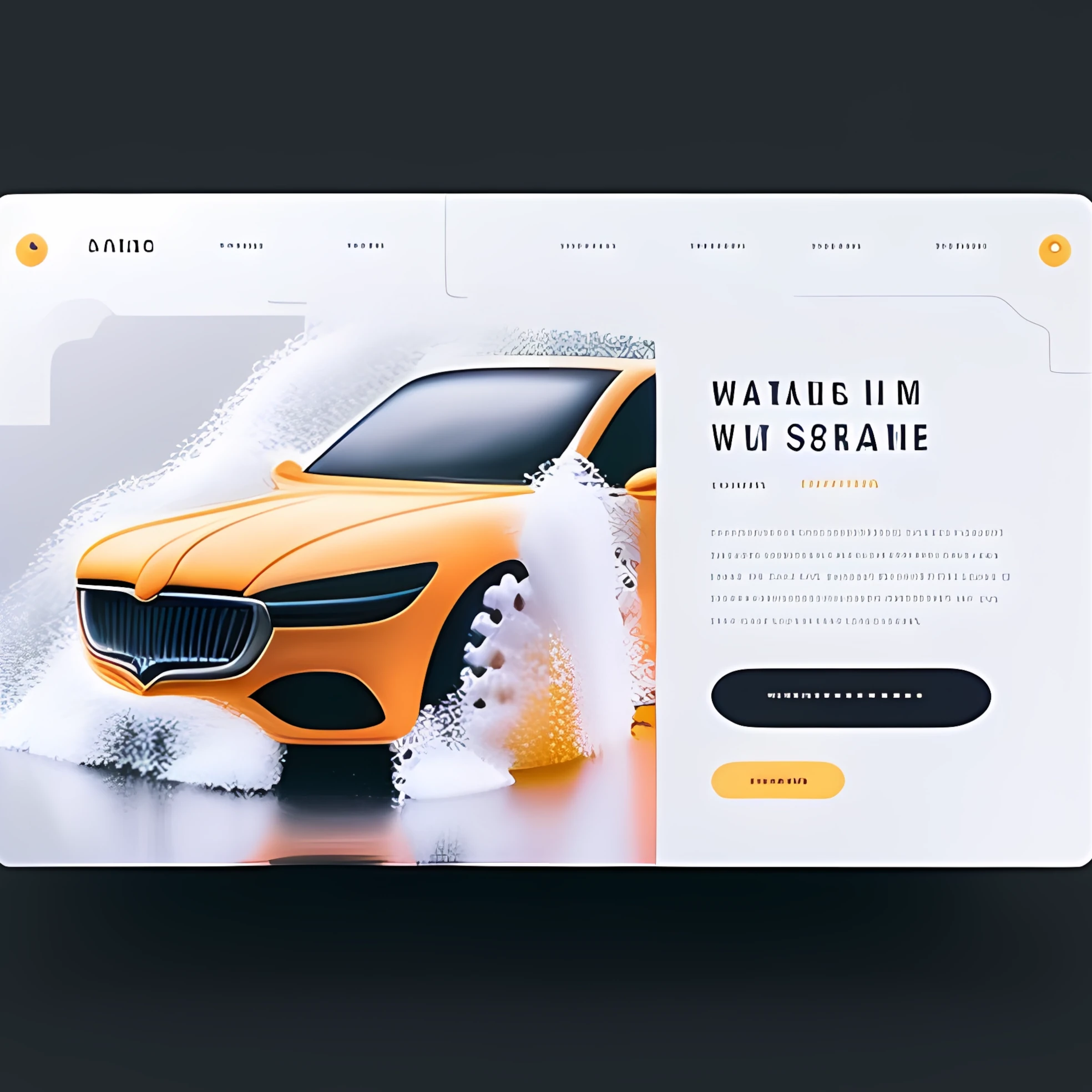Modern website design with clean code