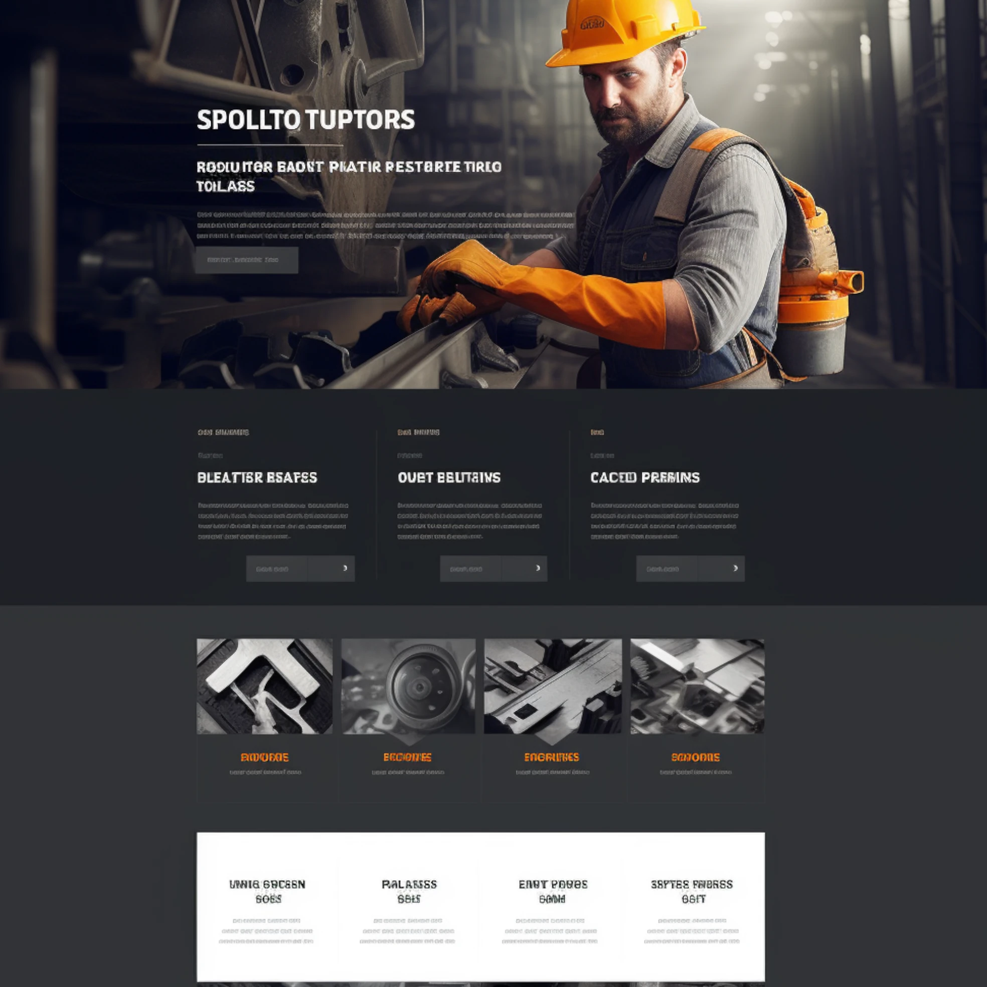 Fast-loading website homepage layout