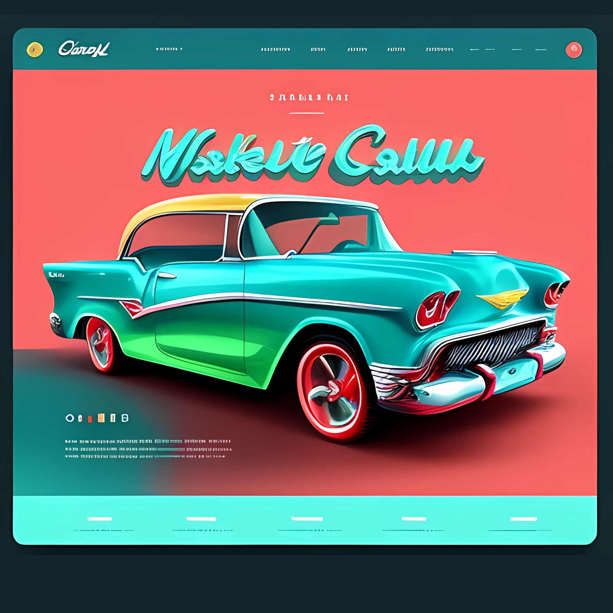 Prototype of landing page design with clear call-to-action button
