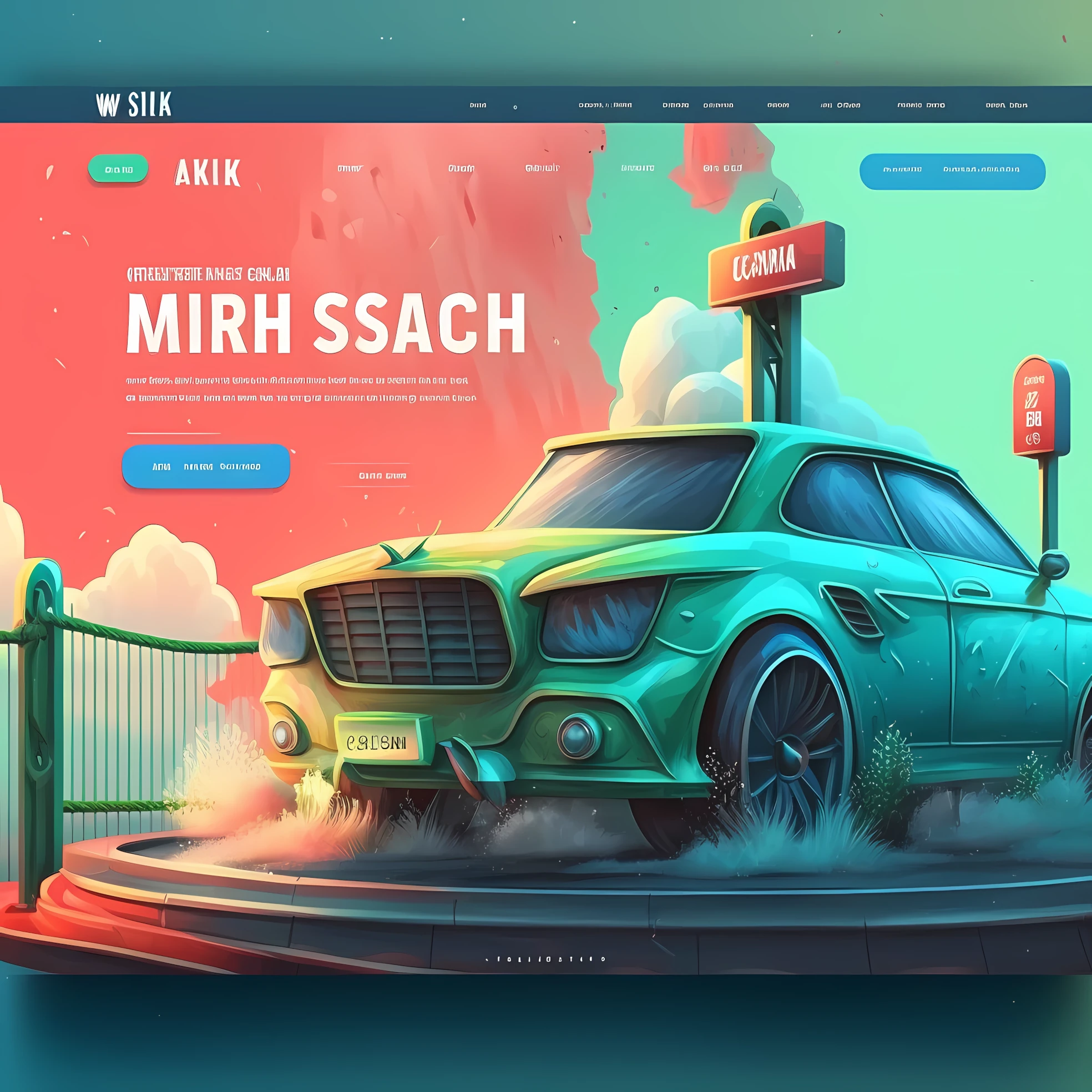 Design mockup showcasing a clean, modern website layout for a client